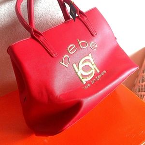 NWT Bebe handbag, bright red